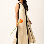 CONTRAST STRIPE DETAIL LONG DRESS