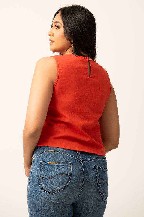 LINEN LACE TOP