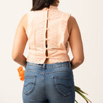 LACE CUTLON TOP