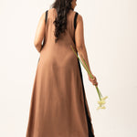 CONTRAST STRIPE DETAIL LONG DRESS