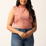 LACE CUTLON TOP