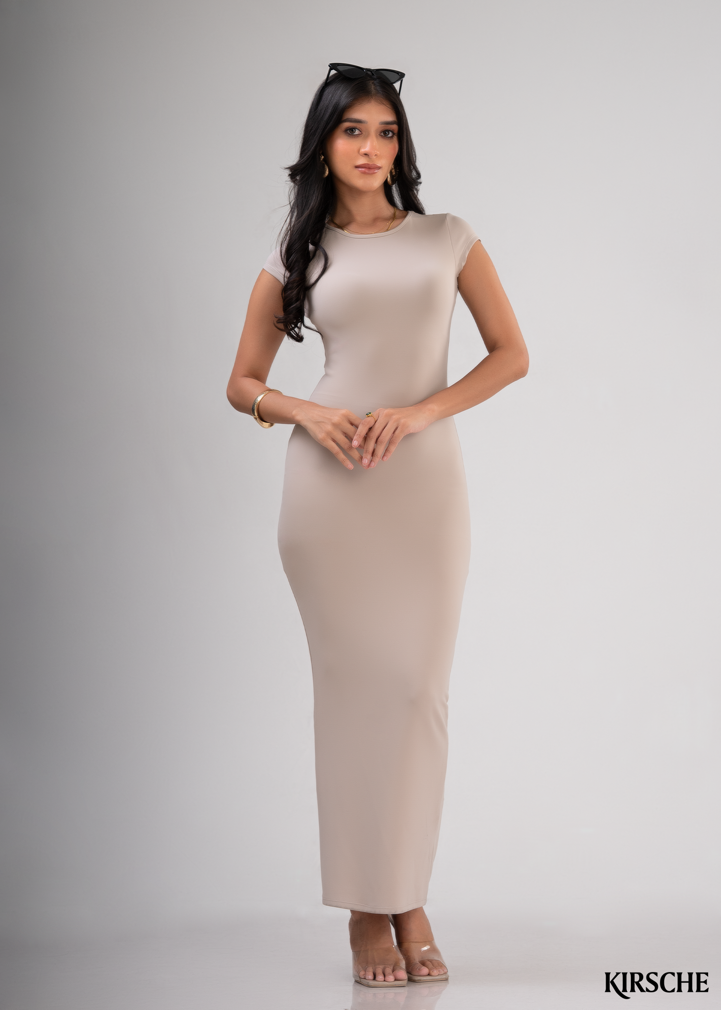 D271 | Elina Bodycon Maxi Dress  Kirsche