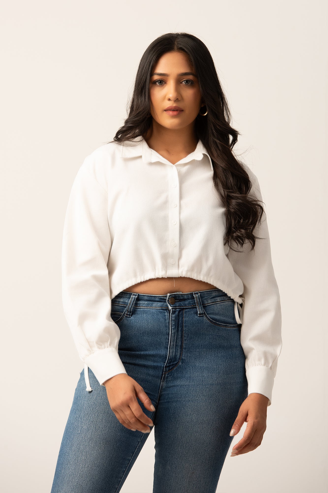 Adjustable String Pull Up Shirt Top