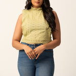 LACE CUTLON TOP