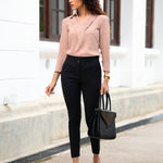 LAPEL DETAILED BLOUSE