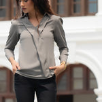 LAPEL DETAILED BLOUSE