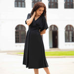 FLUTED MIDI DRESS