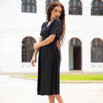 FLUTED MIDI DRESS