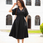 FLUTED MIDI DRESS