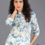 FRONT PLEATED LONG SLEEVE TOP