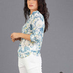 FRONT PLEATED LONG SLEEVE TOP
