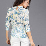 FRONT PLEATED LONG SLEEVE TOP