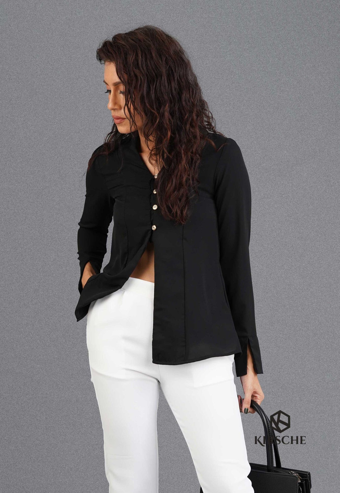 BLAZER TOP BLACK