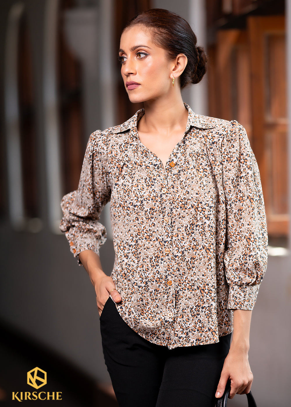 ANIMAL PRINTED BLOUSE