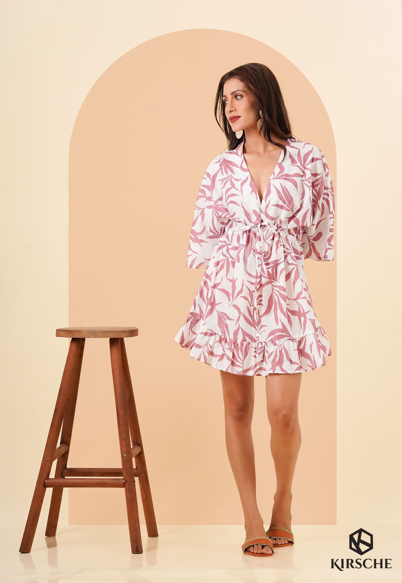 FRONT TIED SHORT DRESS