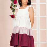 FRILL DETAILED BUSTIER MINI DRESS