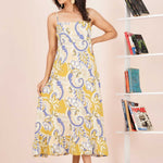 FLORAL SLEEVELESS LONG DRESS
