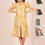 SQUARE NECK FLORAL DRESS