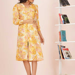 SQUARE NECK FLORAL DRESS