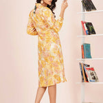 SQUARE NECK FLORAL DRESS