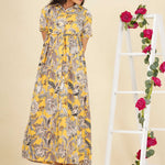 PRINTED LOOSE FITED MAXI DRESS