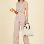 BOTTOM LACE DETAILED PANT SAND