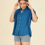 WHITE BUTTON OVERSIZE SHIRT