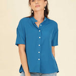 WHITE BUTTON OVERSIZE SHIRT