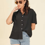 WHITE BUTTON OVERSIZE SHIRT