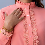 S132 | Lila Lace Detailed Shirt - Image 6
