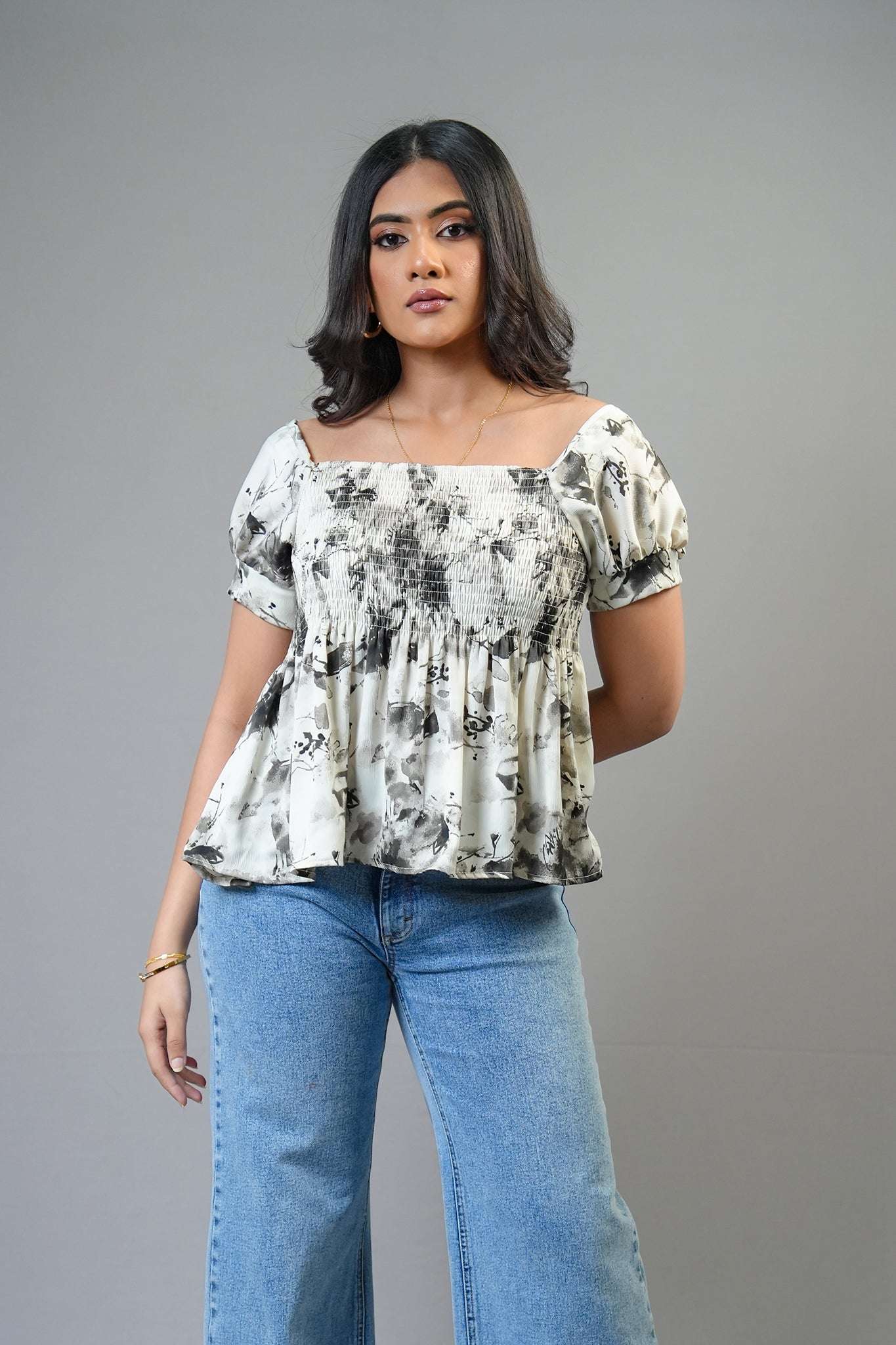 T145 l Selena Smock Top