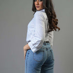 S025 l Front Emb Linen Shirt - Image 2