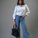 Front EMB Linen Shirt - Image 1