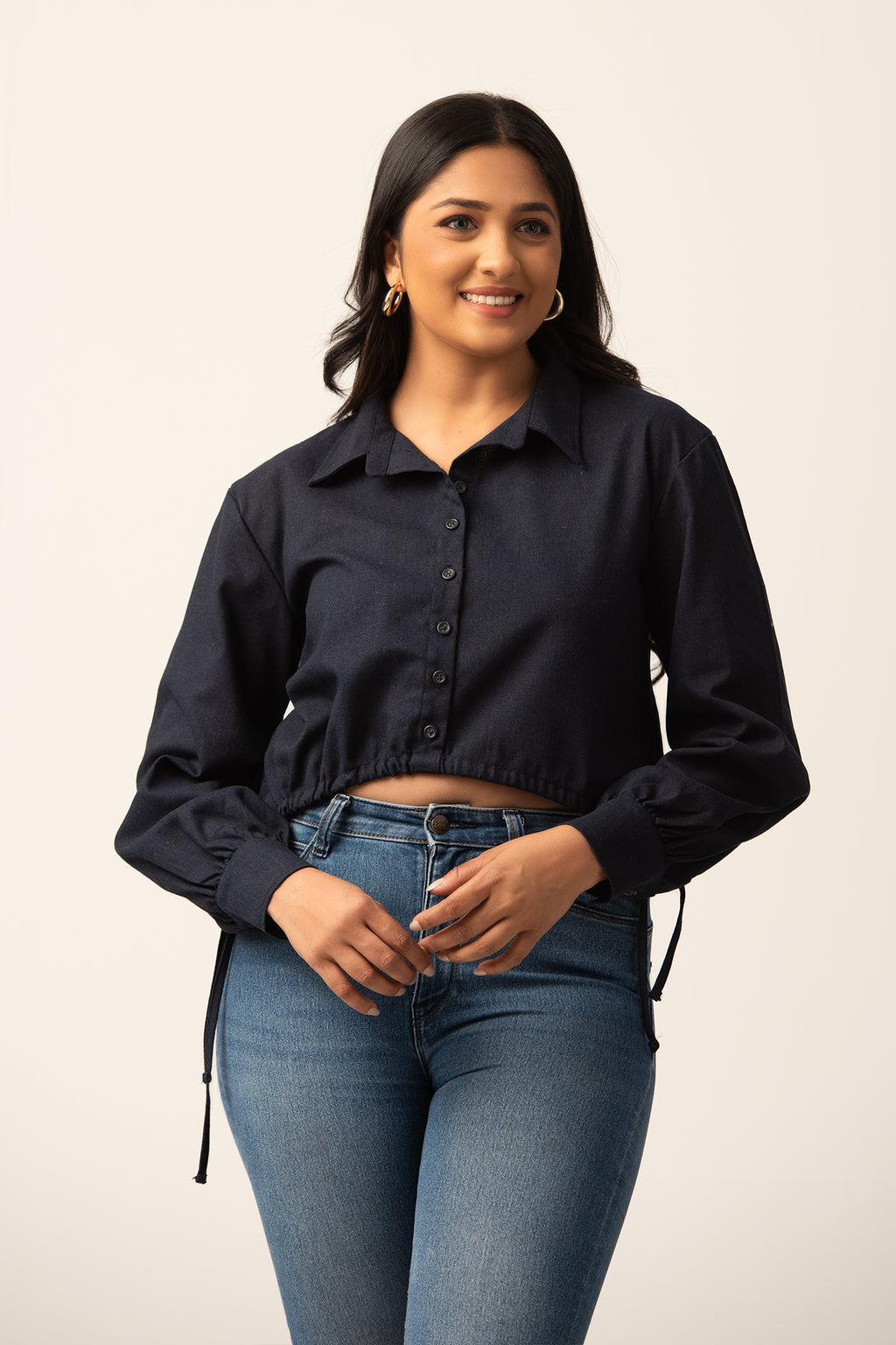 T101 | String Pull Up Shirt Top