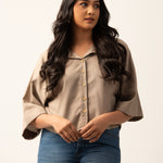 Cro Linen Crop Shirt - Image 5