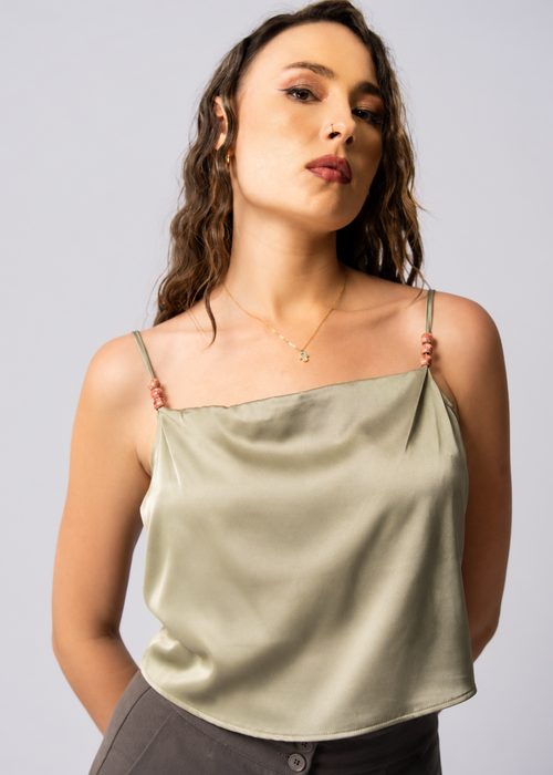 T264 | Strap Cowl Top