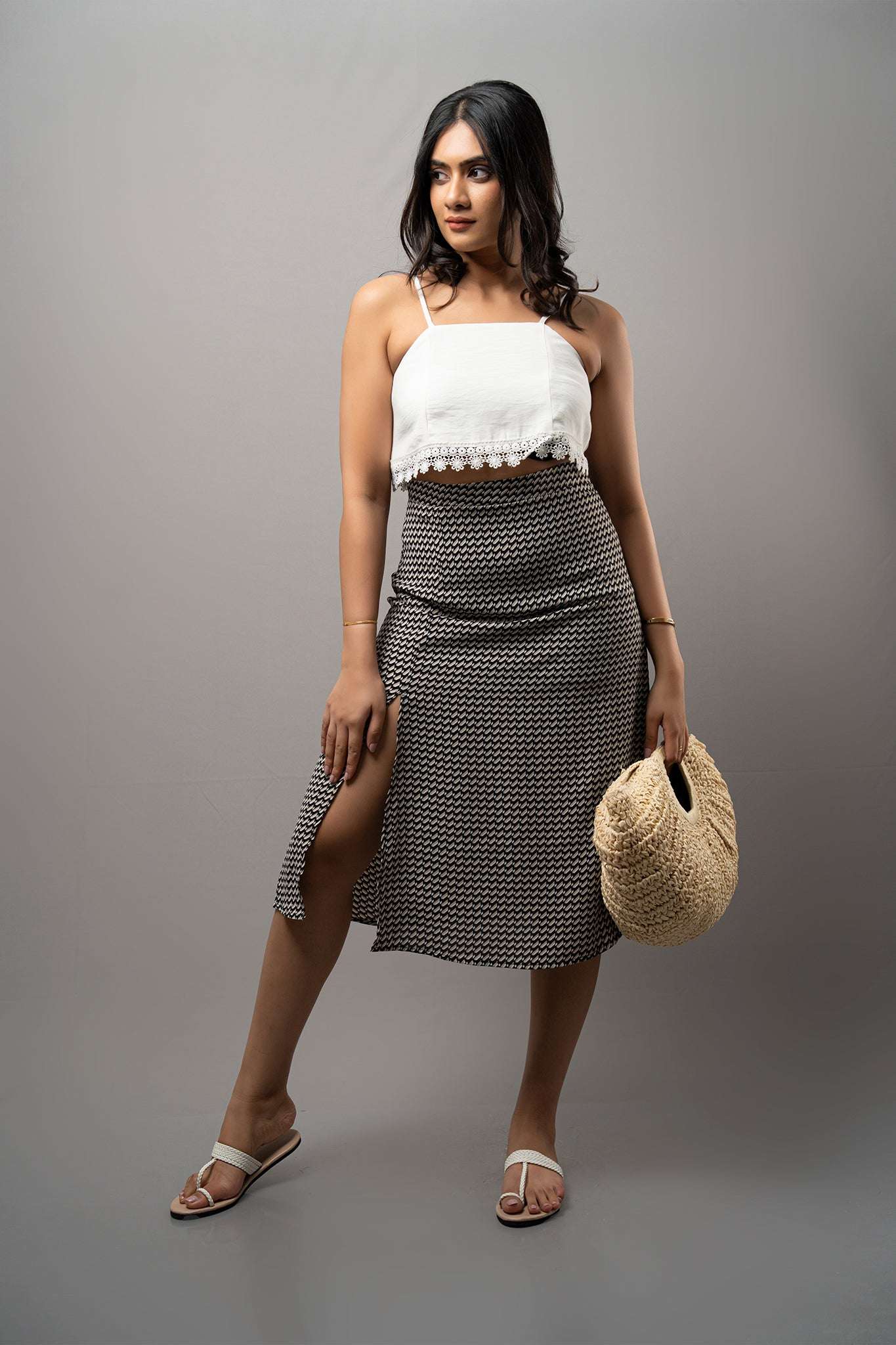 SK163 l Kara Printed Skirt