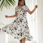 D057 l Tab Detailed Midi Dress - Image 3
