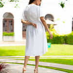 D018 l Fluted Midi Dress - Image 3