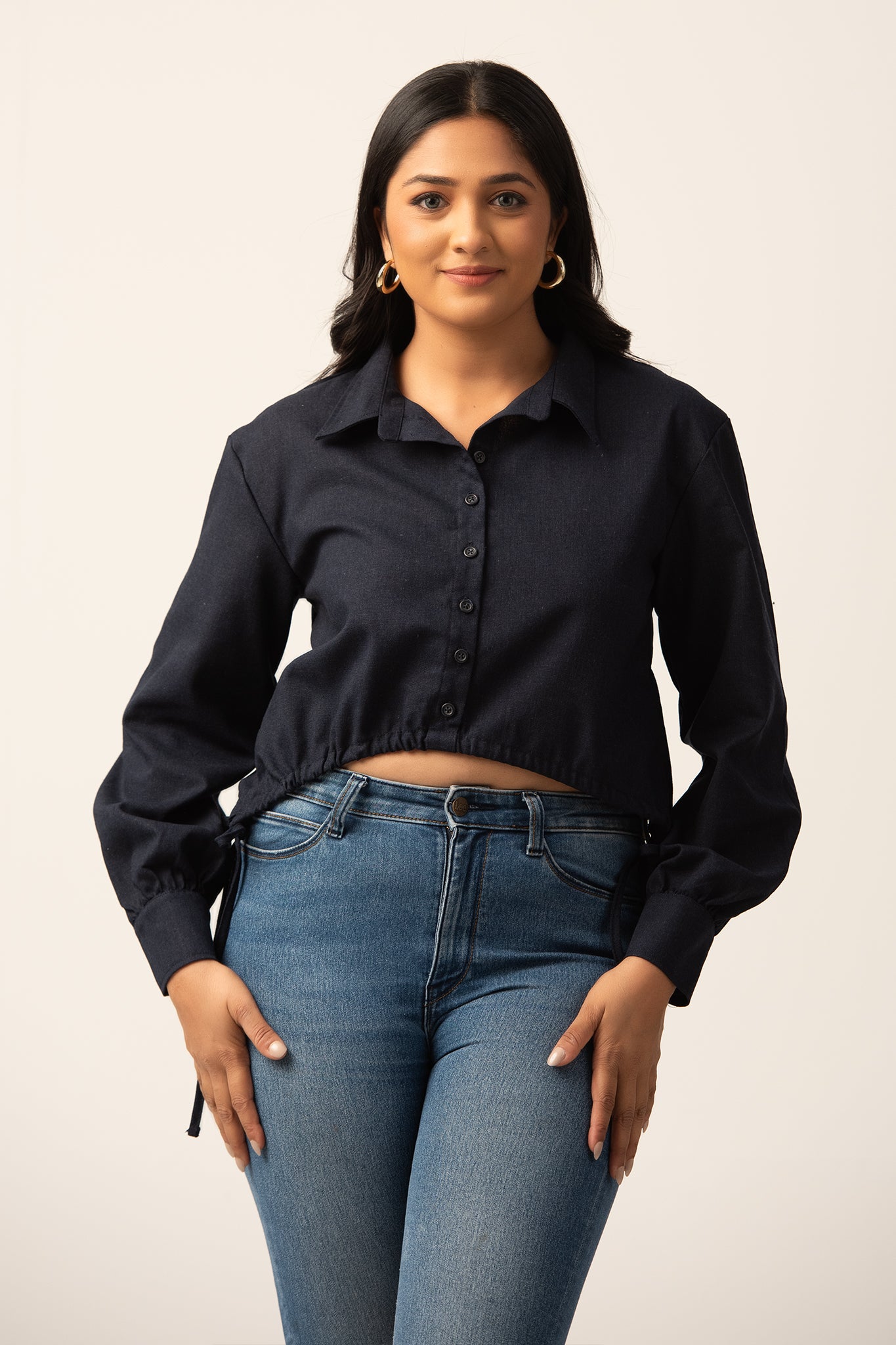 T101 | String Pull Up Shirt Top