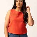 T146 l Linen Lace Top - Image 1
