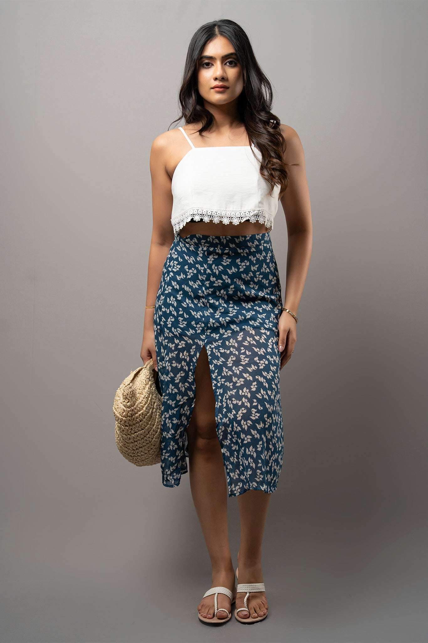 SK163 l Kara Printed Skirt