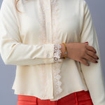 S132 | Lila Lace Detailed Shirt - Image 10