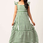 D109 l Frill Detailed Bustier maxi Dress - Image 6
