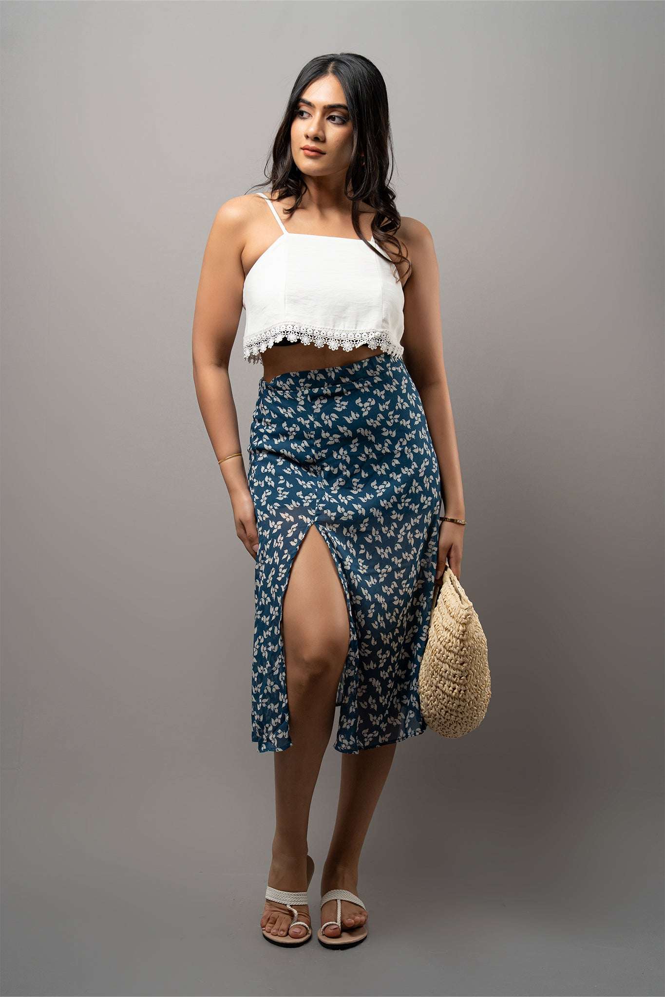 SK163 l Kara Printed Skirt