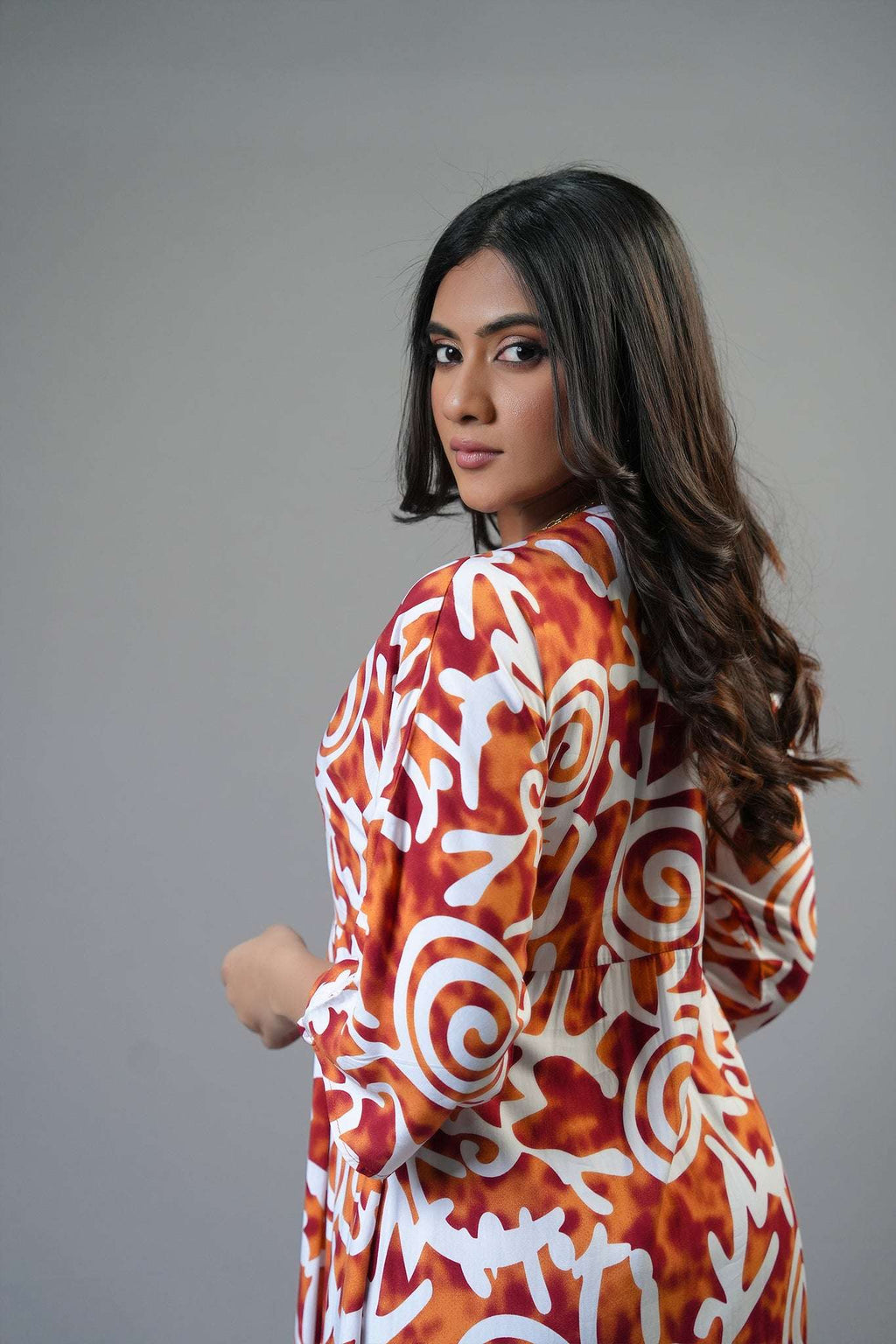 D154 l V Neck Maxi Dress