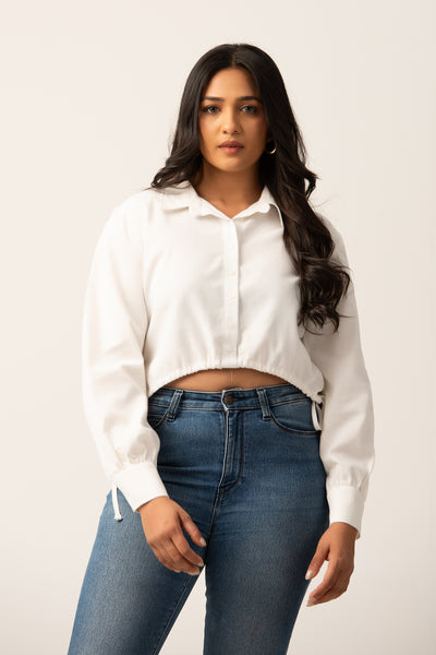 Adjustable String Pull Up Shirt Top