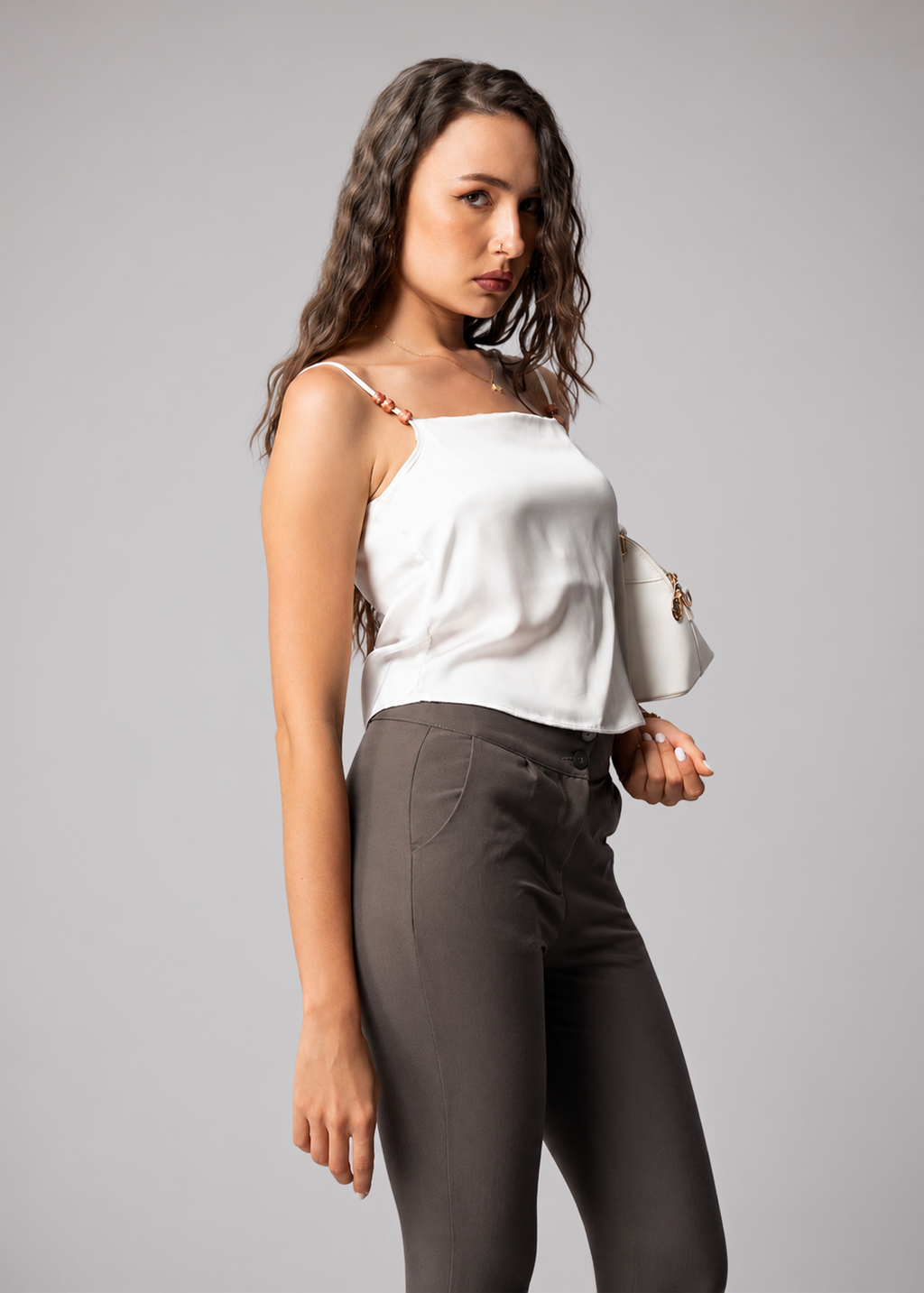 T264 | Strap Cowl Top
