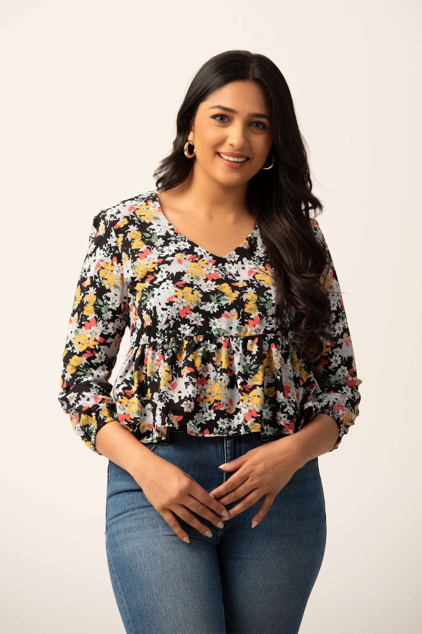 T124 l Long Puff Sleeve Top