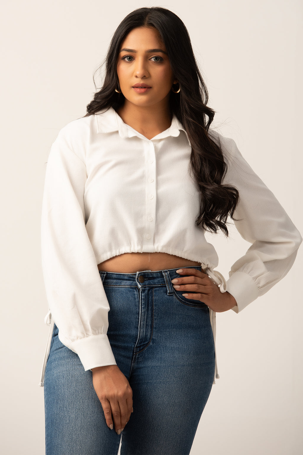 T101 | String Pull Up Shirt Top